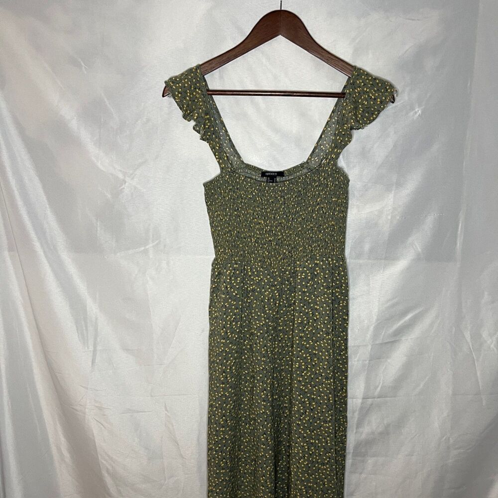 Forever 21 Green/Floral Romper Pants/Tank Womens Medium